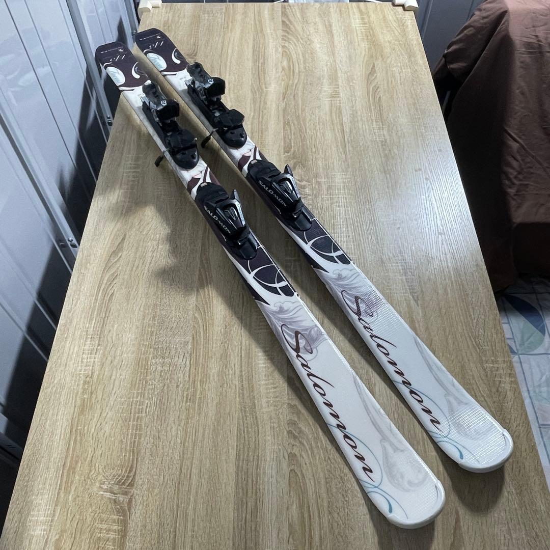 SALOMON145cm 23/23.5cm ストック100cmスキーセット