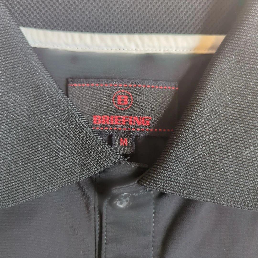 BRIEFING ポロシャツ Mサイズ ネイビー/ホワイト バイカラー