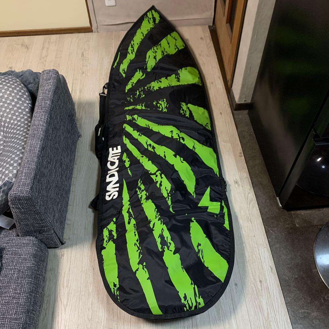 SYNDICATE サーフボード ハードケース 緑/黒 縦200cm 横63cm