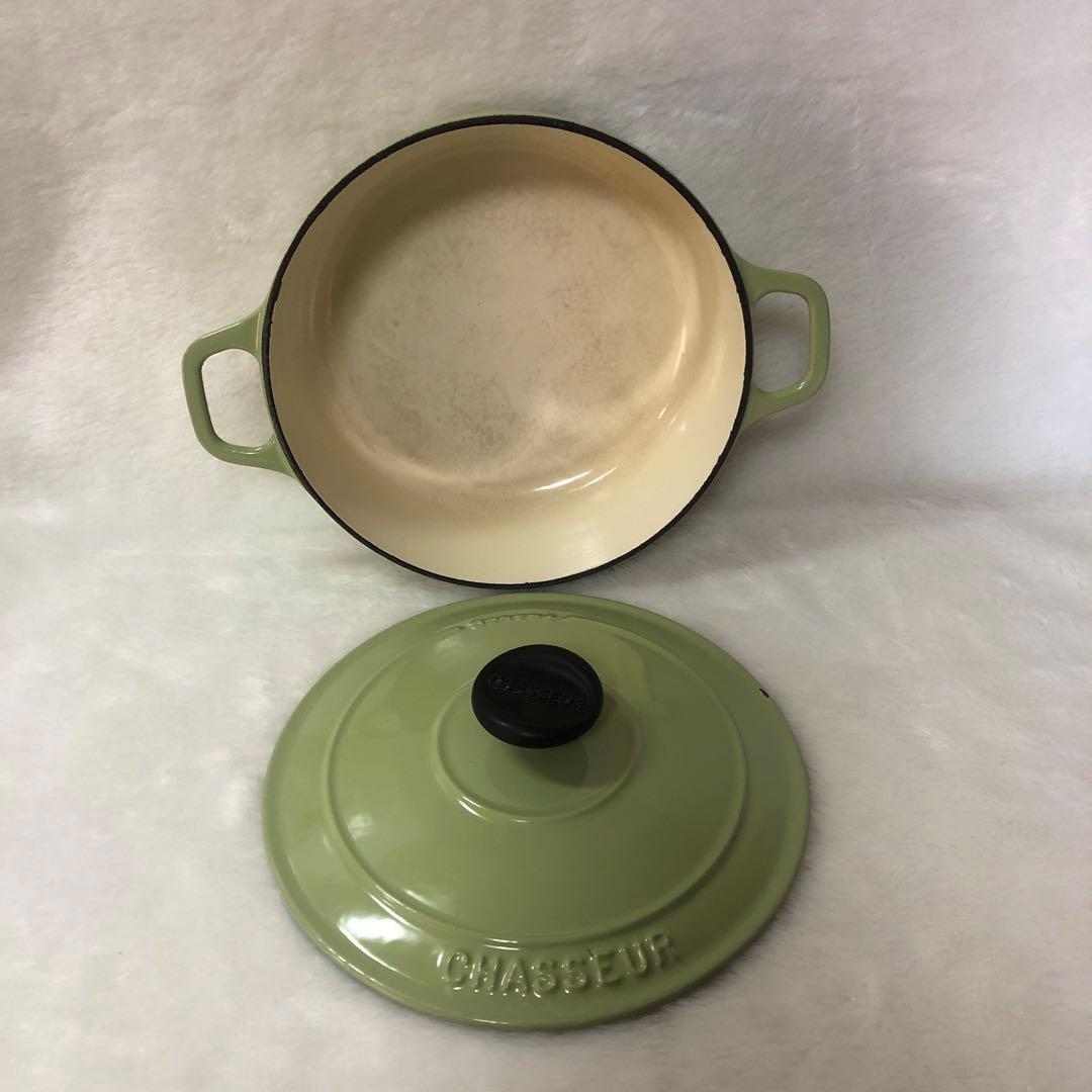 CHASSEUR シャスール　ピスタチオグリーン　ホーロー鍋　両手鍋　20cm