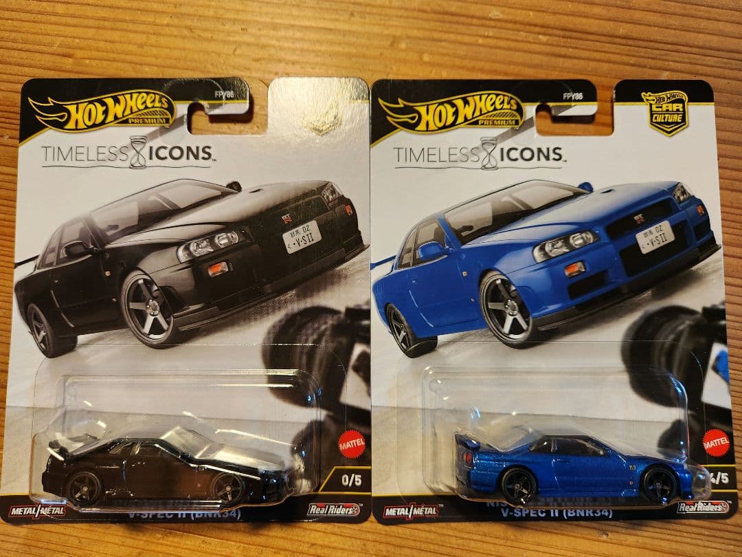 ホットウィール 日産スカイラインGT-R R34 V-SpecⅡ チェイス&通常