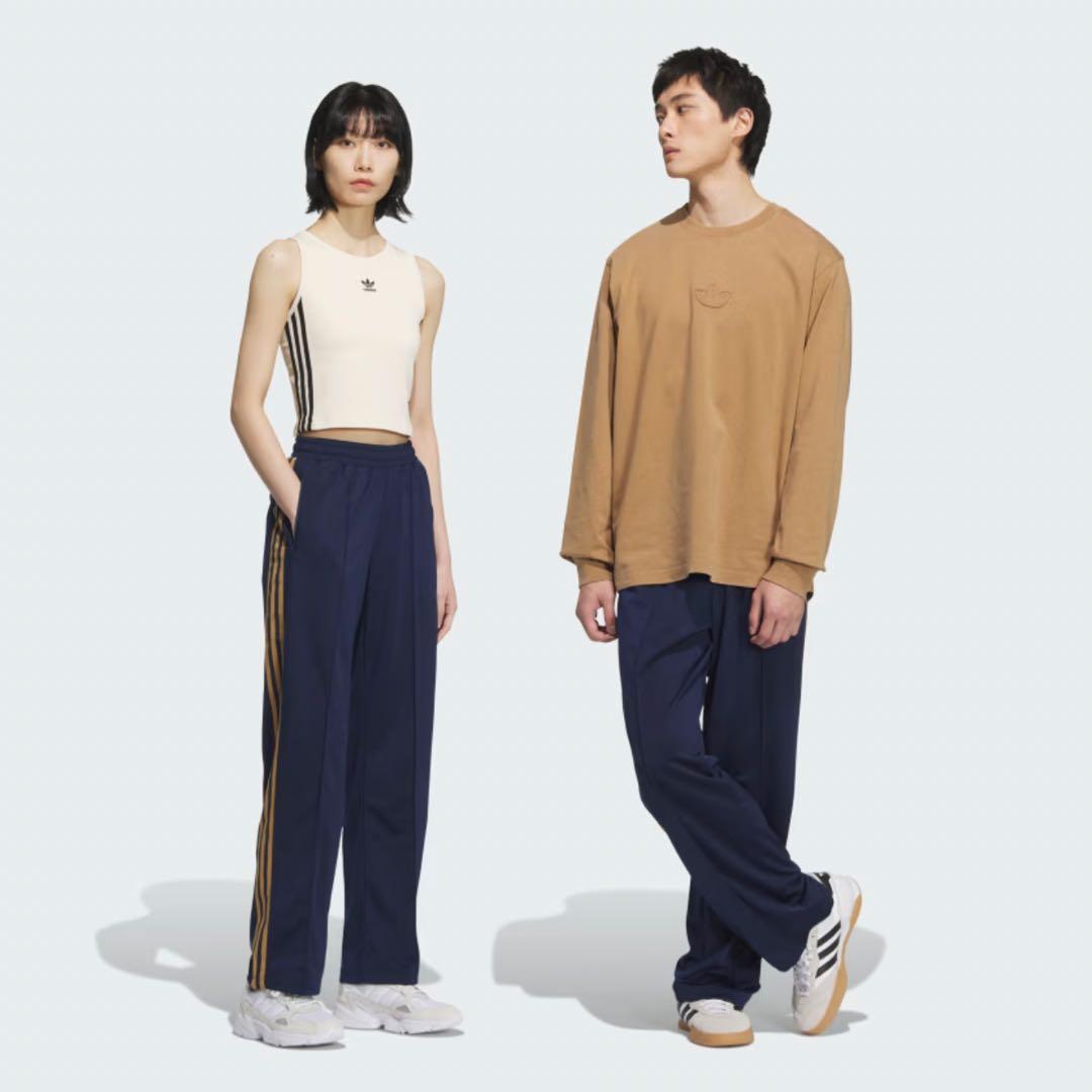 アディダス　オリジナルス　トラックパンツ 3本ライン　ネイビー　ブラウン 2XL