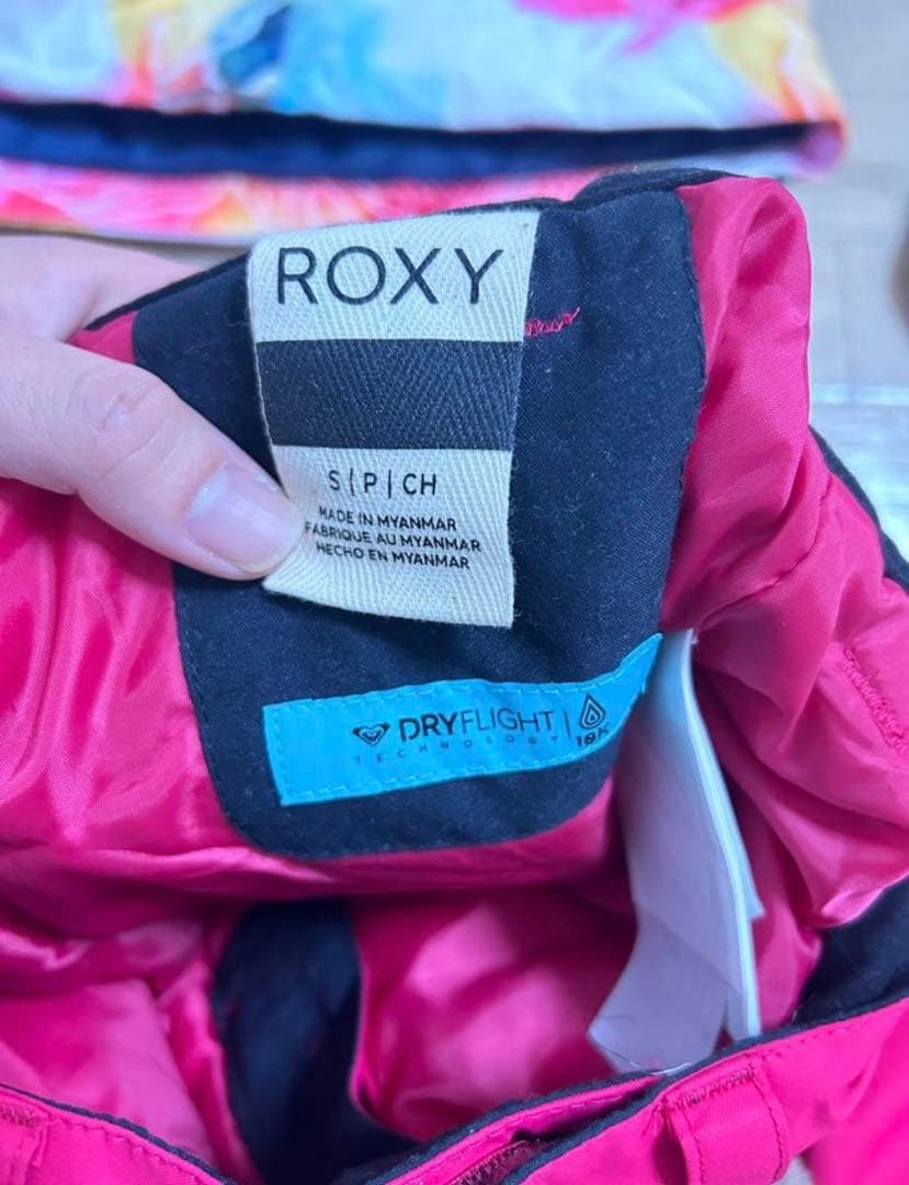 ROXY スノボウェア 4点セット ジャケット パンツ 手袋 ゴーグル ピンク