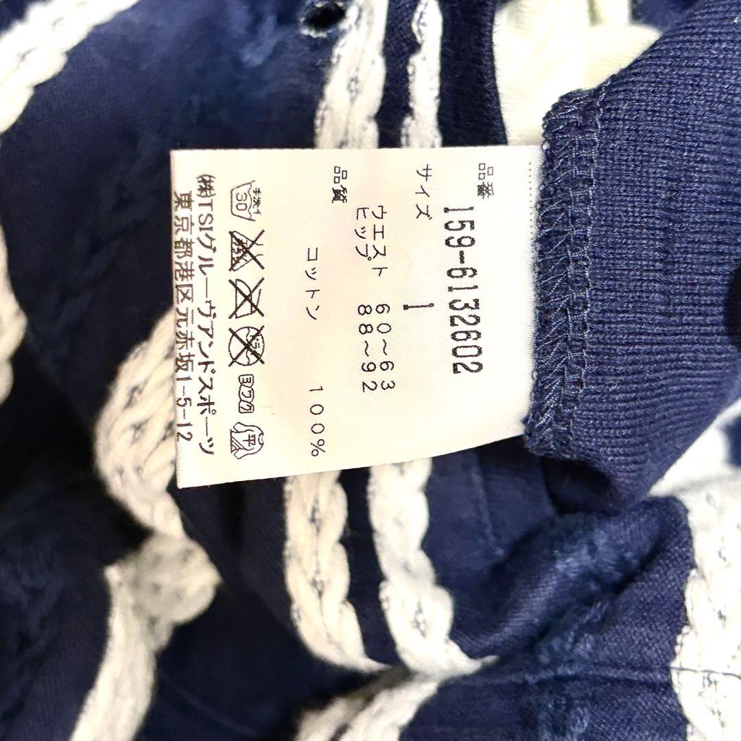 【極美品】マスターバニーエディション　ショートパンツ　ボーダー　紺色　ゴルフ L