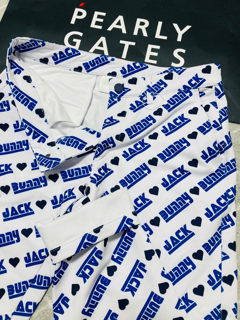 新品 ジャックバニー 2WAYストレッチツイルボンディングパンツ(5)L/白