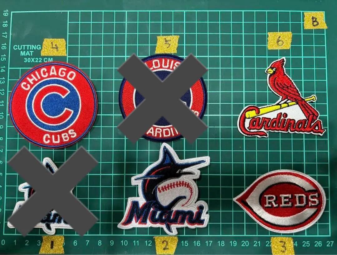 【確認用】MLB チーム　アイロン　刺繍ワッペン　38枚セット