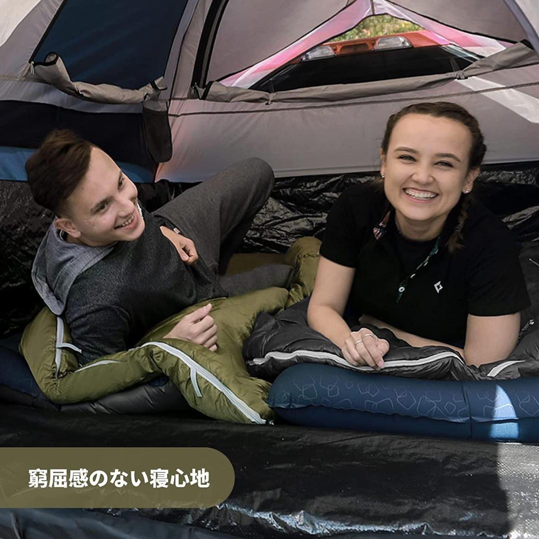 【送料無料】イエロー 左開き 1.5 kg KingCamp 寝袋 ダウン