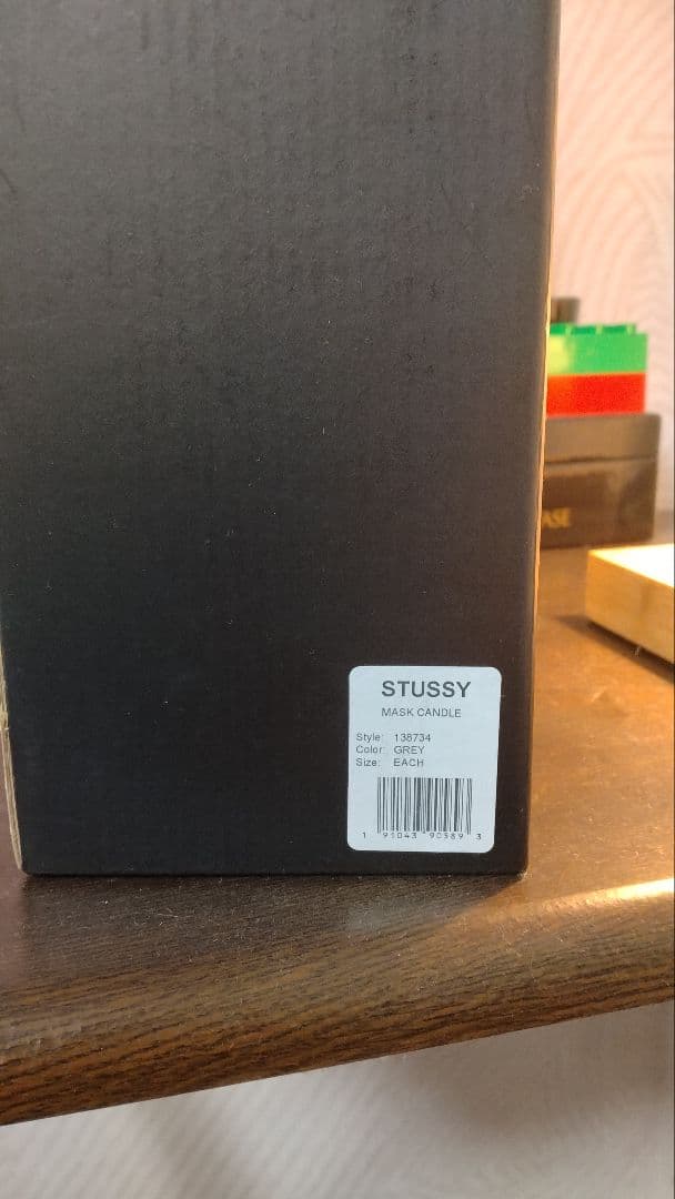 STUSSY フェイスデザインキャンドル 約7.5cm x 15cm