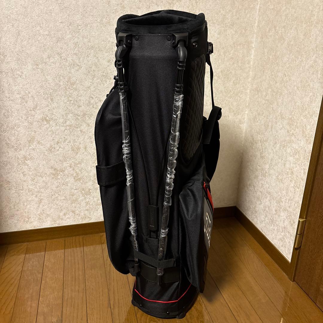Titleistタイトリスト プレミアムスタンドキャディバッグ ブラック/レッド