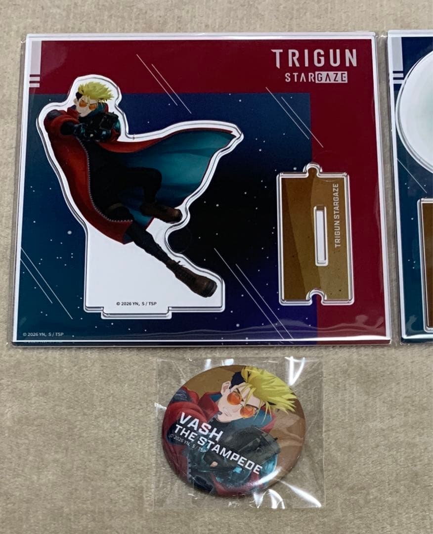 TRIGUN STARGAZE アクリルスタンド　缶バッジ　ヴァッシュ　ニコラス