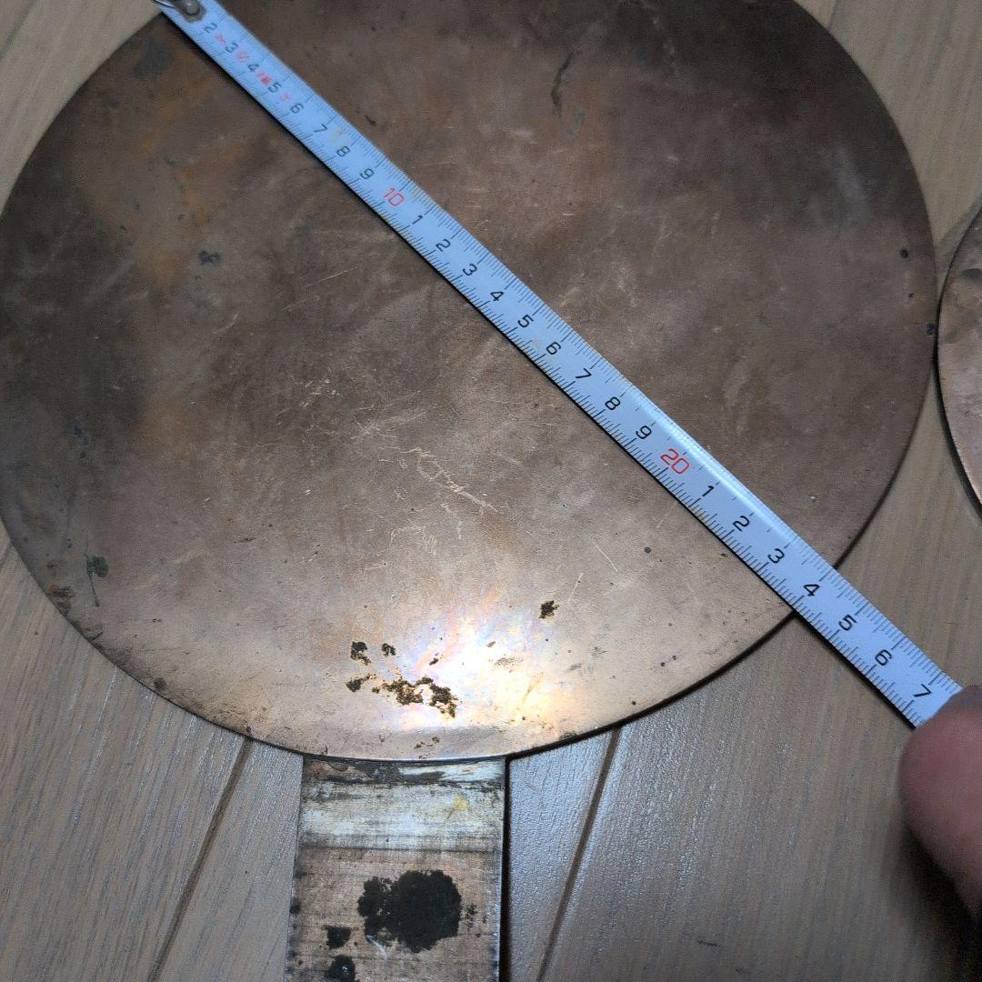金属製の和鏡 2点セット