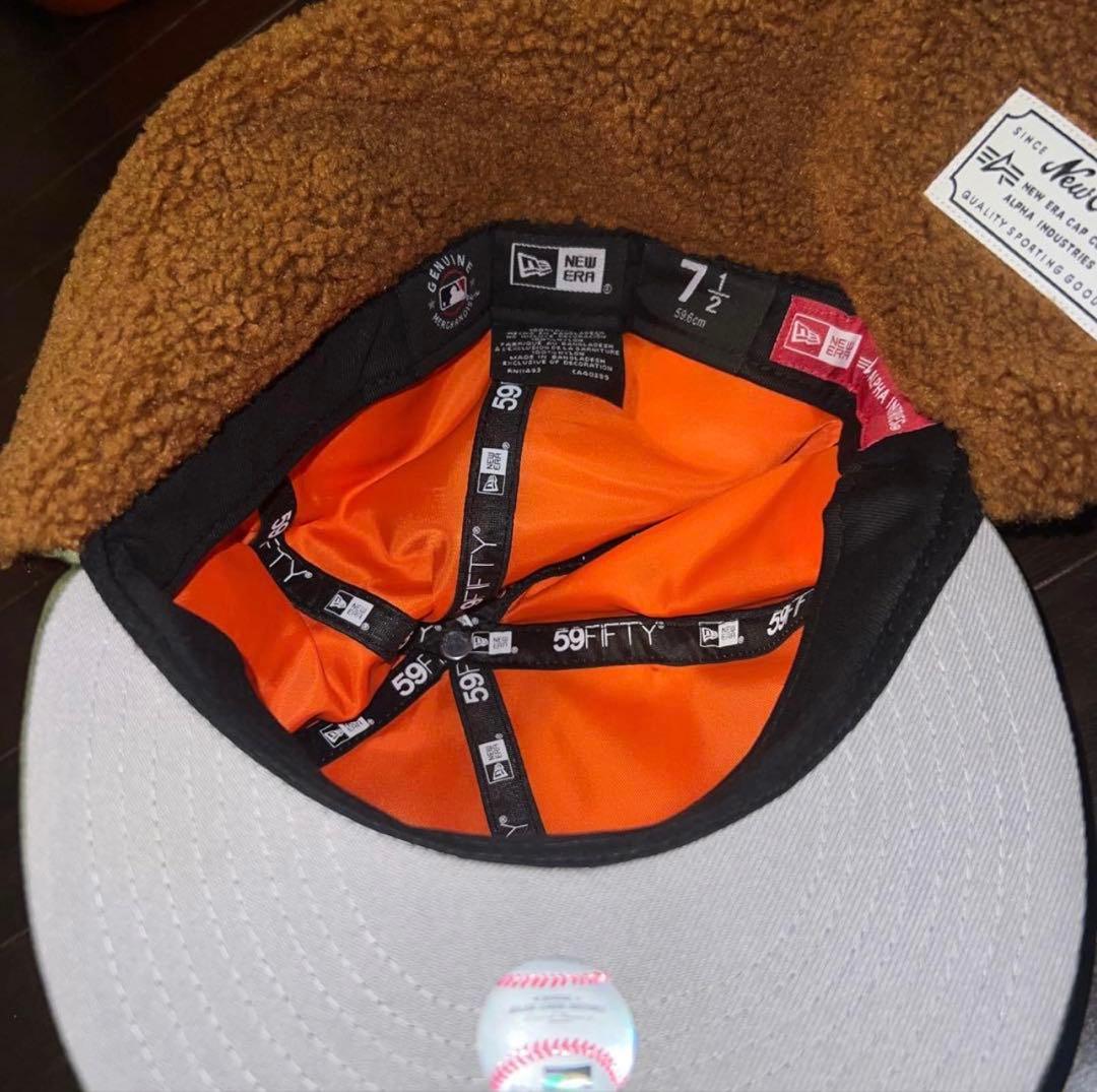 LA 59FIFTY キャップ 耳付き オリーブ