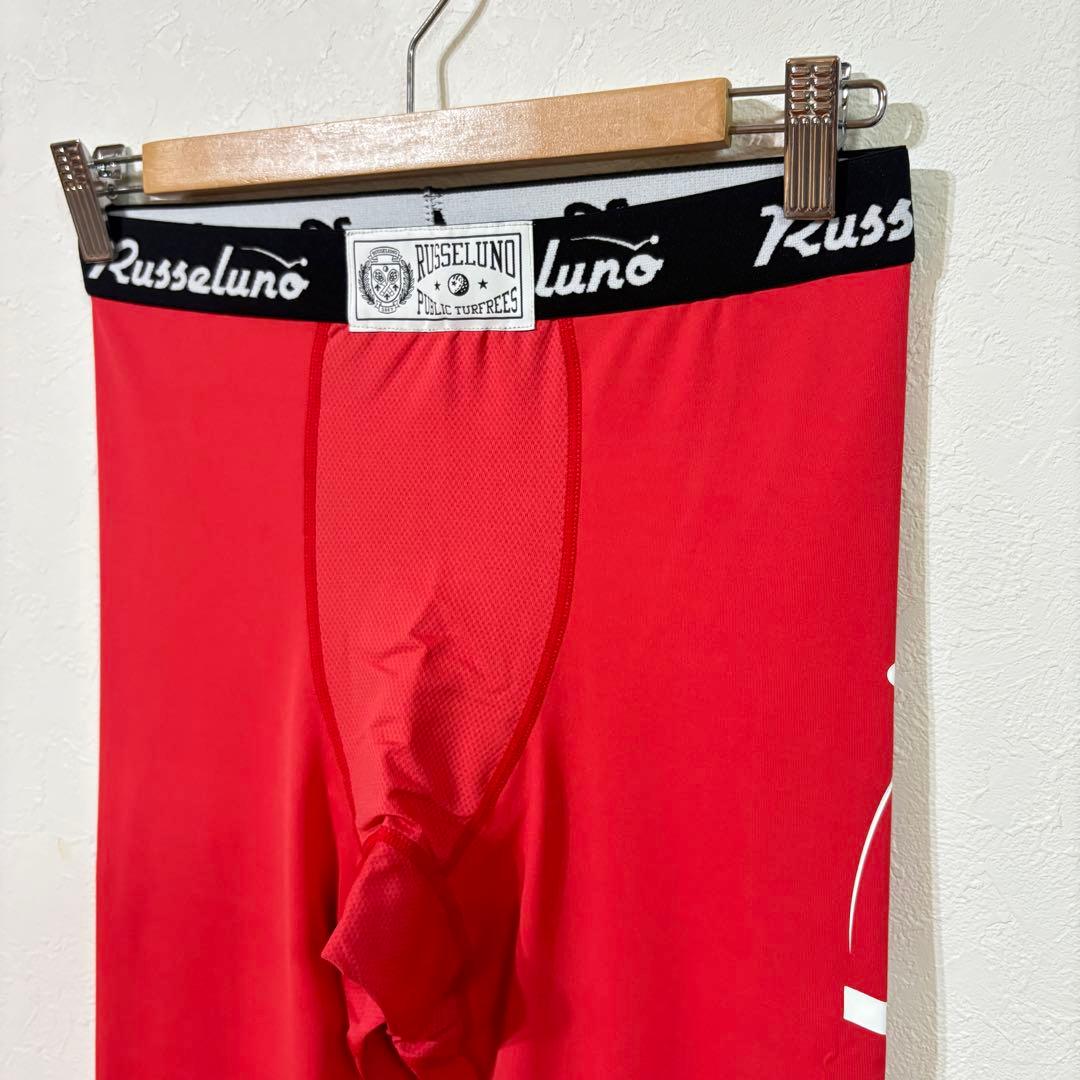 【RUSSELUNO】新品　ゴルフレギンス　インナーパンツ　メンズＭ-Ｌ　レッド
