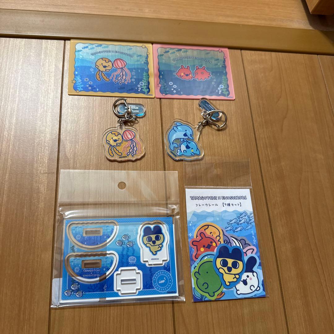 新品　たまごっち×江ノ島水族館　アクリルカード＆キーホルダー＆スタンド＆シール