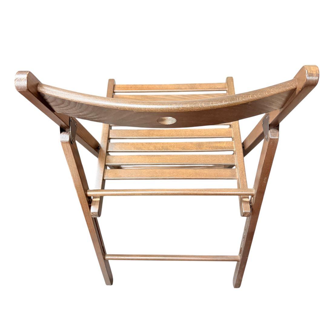 ① 2脚セット IKEA TERJE イケア ウッドチェア 椅子 ガーデン