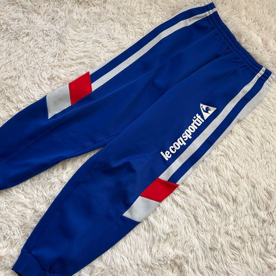 90s ルコックスポルティフ　ジャージ　上下　セットアップ　ブルー　ロゴ　L