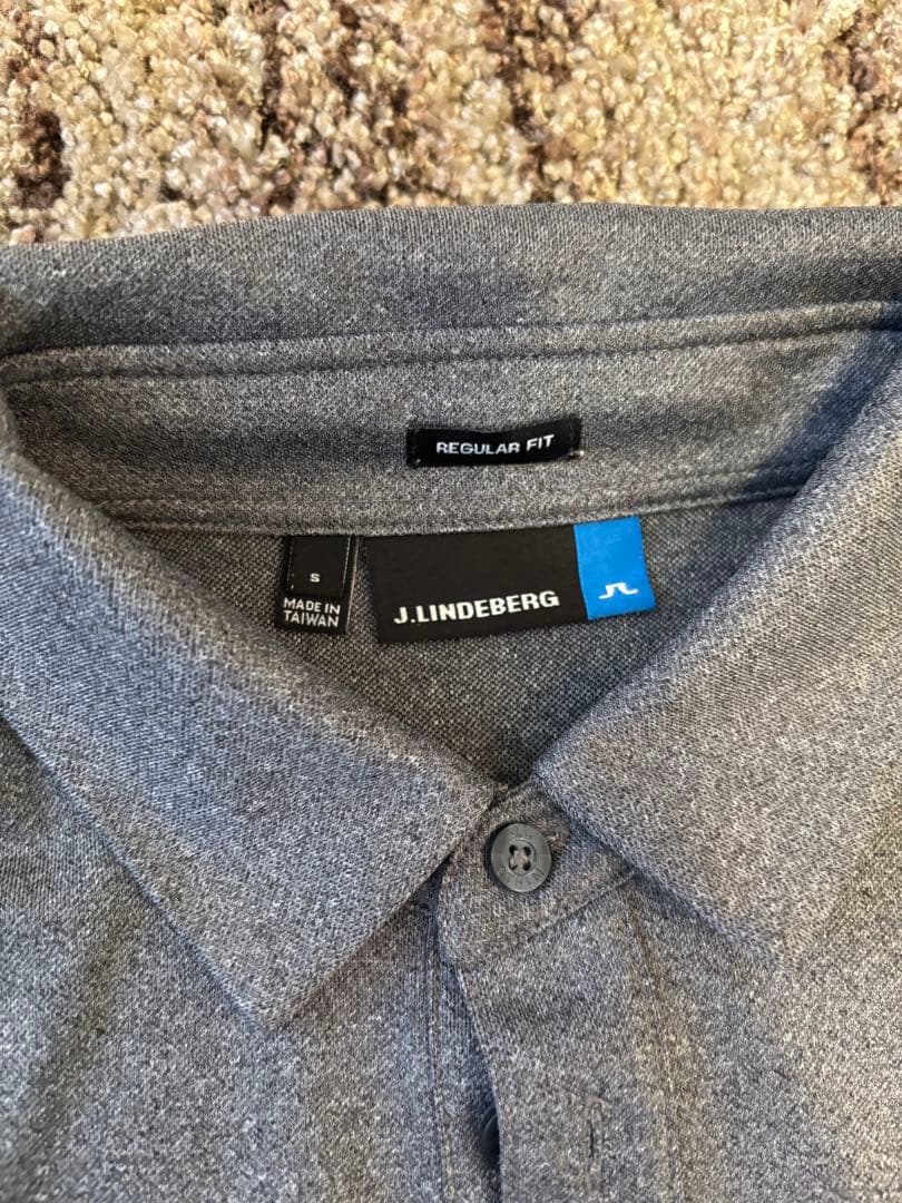 【未使用品】J.LINDEBERG グレー ポロシャツ Sサイズ