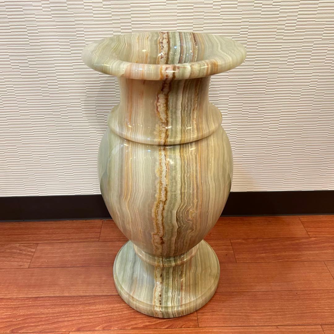 【極美品】オニックス壺 花瓶 46cm