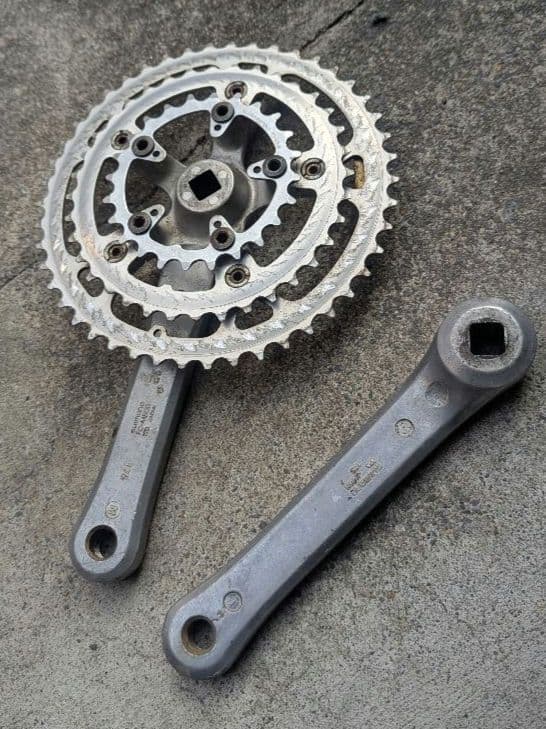 オールドMTB シマノクランク FC-M500 46-36-24 175mm