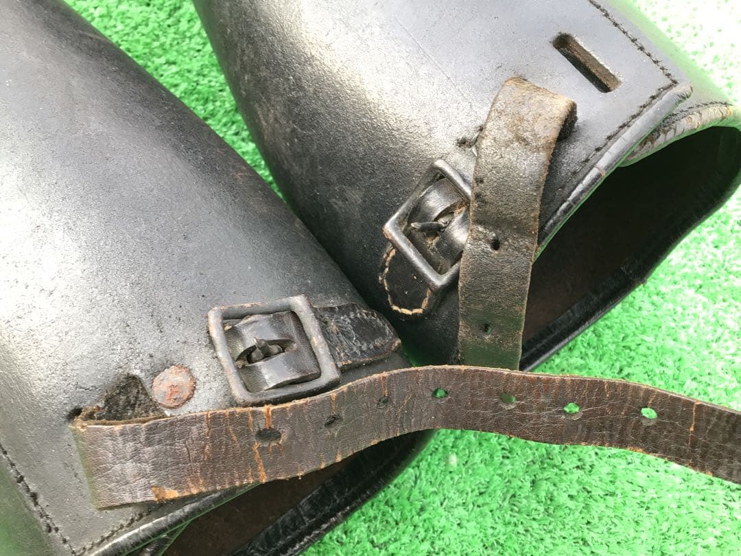 ドイツ軍③ WW2 革製ゲートル 実物