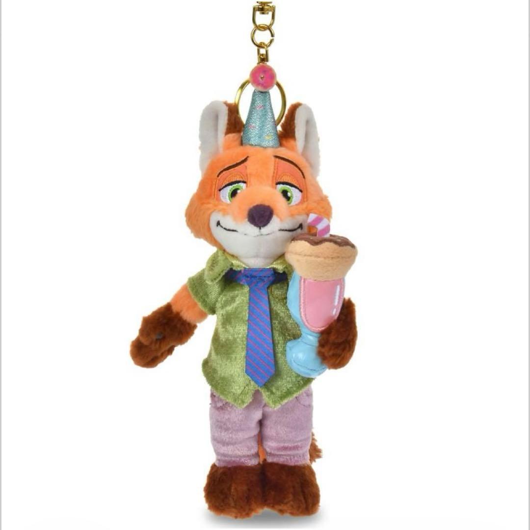 新品　ディズニー　ニック&ジュディ　ぬいぐるみキーホルダー　ズートピア10周年
