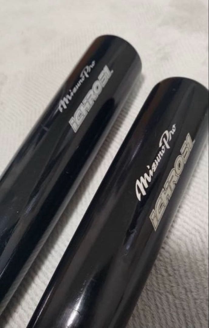 【貴重美品】2本セットミズノプロ 硬式木製バット イチロー選手 本人使用同モデル