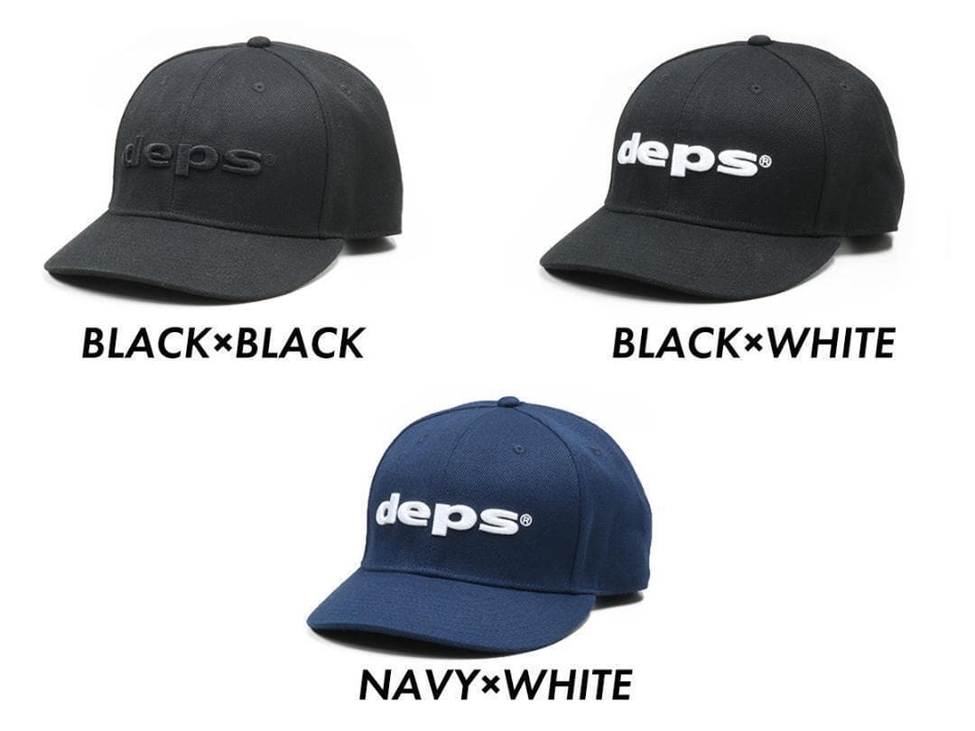 デプス deps ロゴキャップ ブラック×ブラック