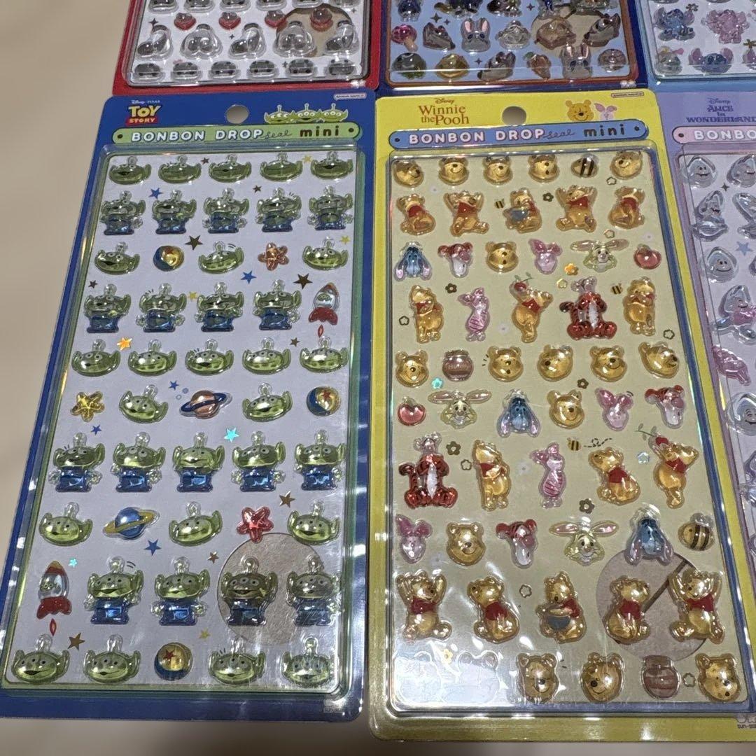 【国内正規品】ボンボンドロップシールmini ディズニー ミニ コンプリート８枚