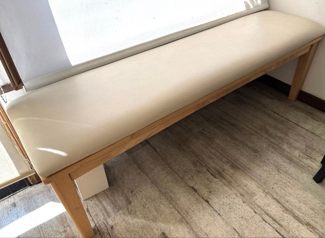 【送料込】ダイニングベンチ 幅140cm 2人掛け 組み立て済み