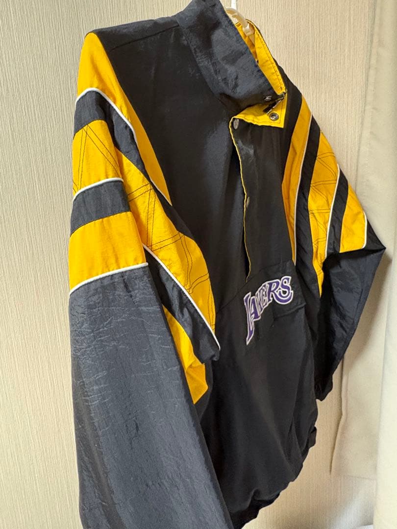 LAKERS STARTER プルオーバージャケット XL 黒/黄