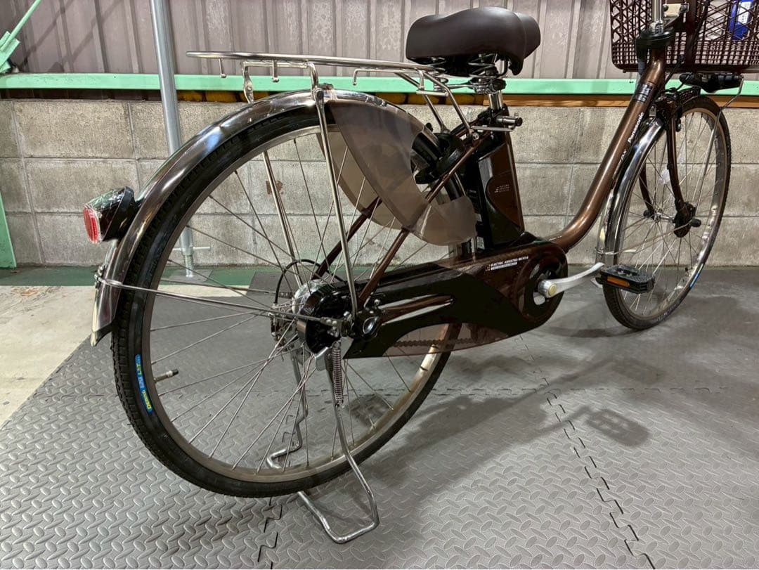 №8757電動自転車パナソニック ビビDX 26インチ ブラウン
