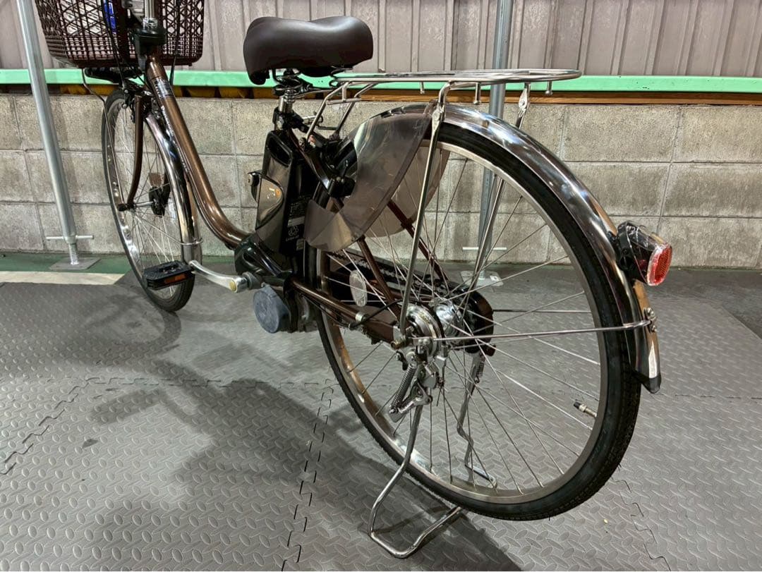 №8757電動自転車パナソニック ビビDX 26インチ ブラウン