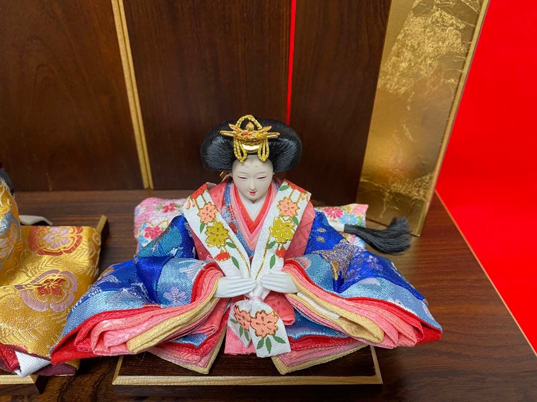 東京久月　雛人形　親王飾り収納セット・サイズ間口約４５×奥行約３０×高さ約４２㎝