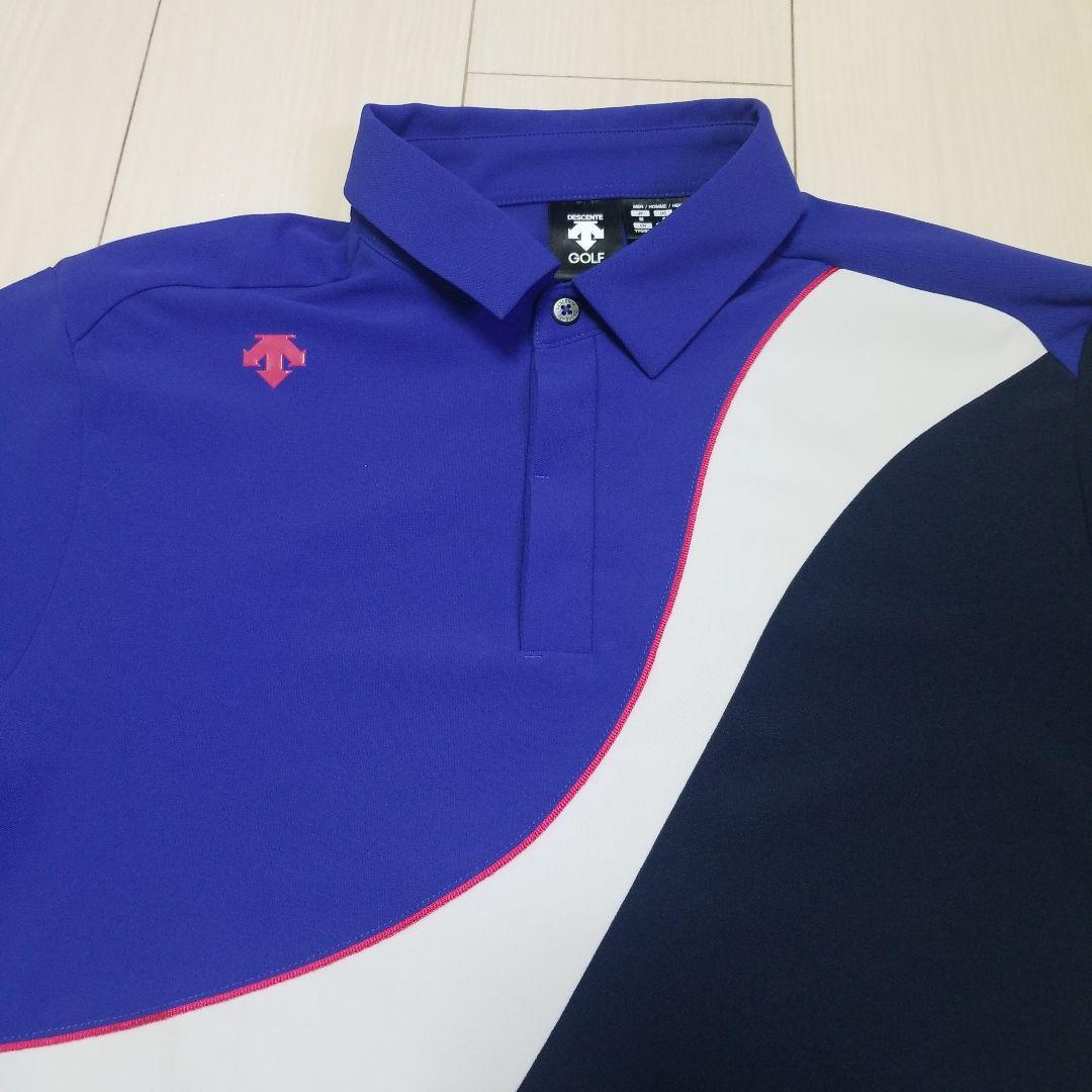 【入手困難】デサントゴルフ サンスクリーン 切替 ストレッチ ポロシャツ M