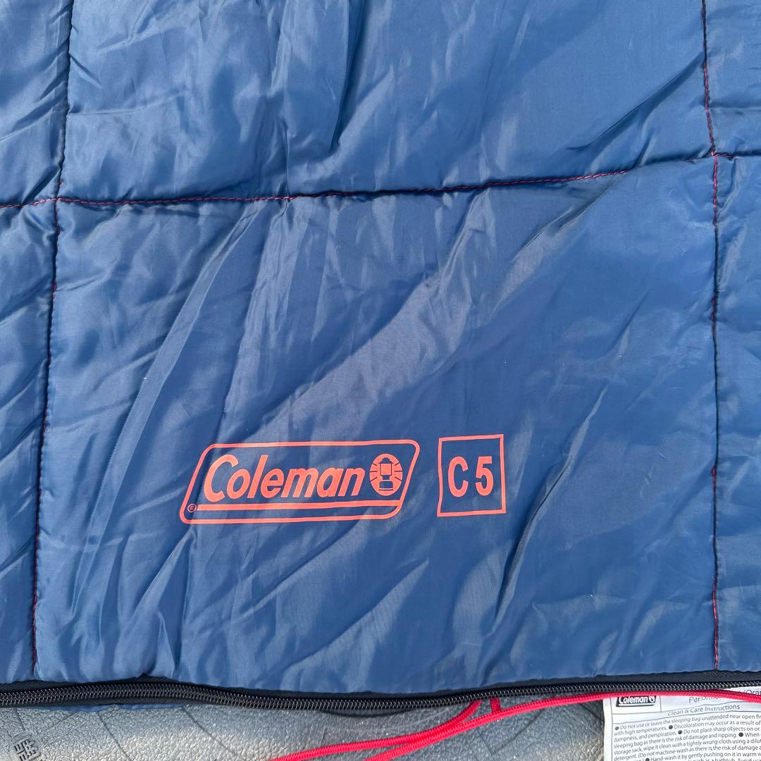 Coleman パフォーマー3 C5 3人用寝袋 ネイビー 収納袋付き まとめて