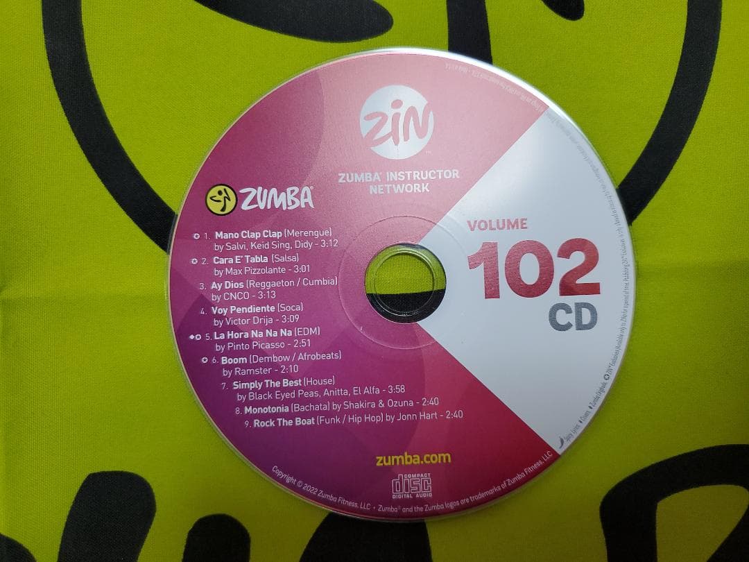 ZUMBA　ズンバ　ZIN102　CD ＆ DVD　インストラクター専用