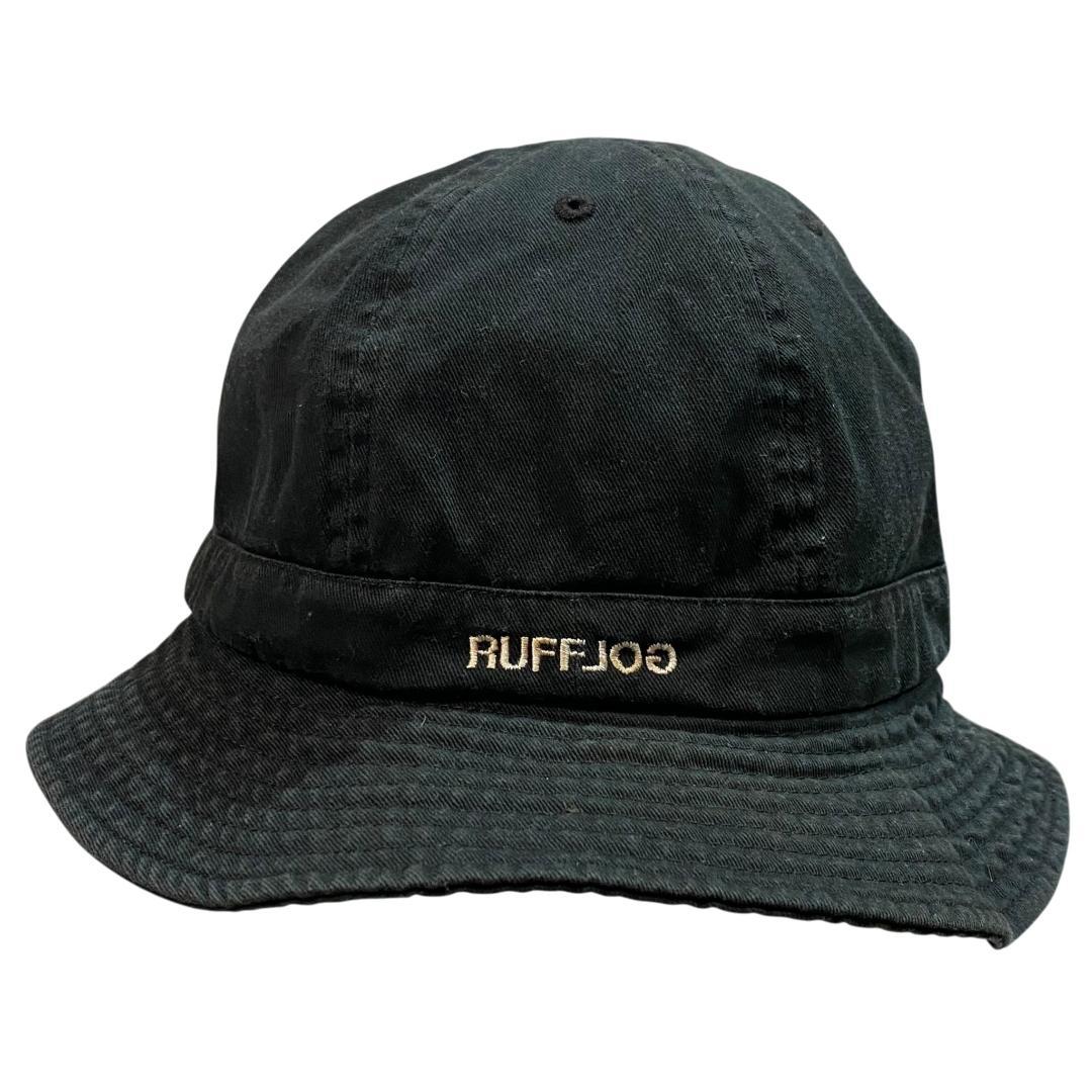 RUFFLOG ラフロッグ バケットハット S/M ブラック ロゴ柄 ゴルフ