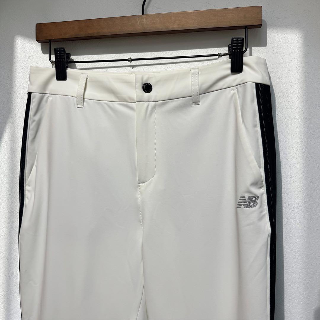 ニューバランス ゴルフ パンツ L 白 ストレッチ ロゴ レディース 美品