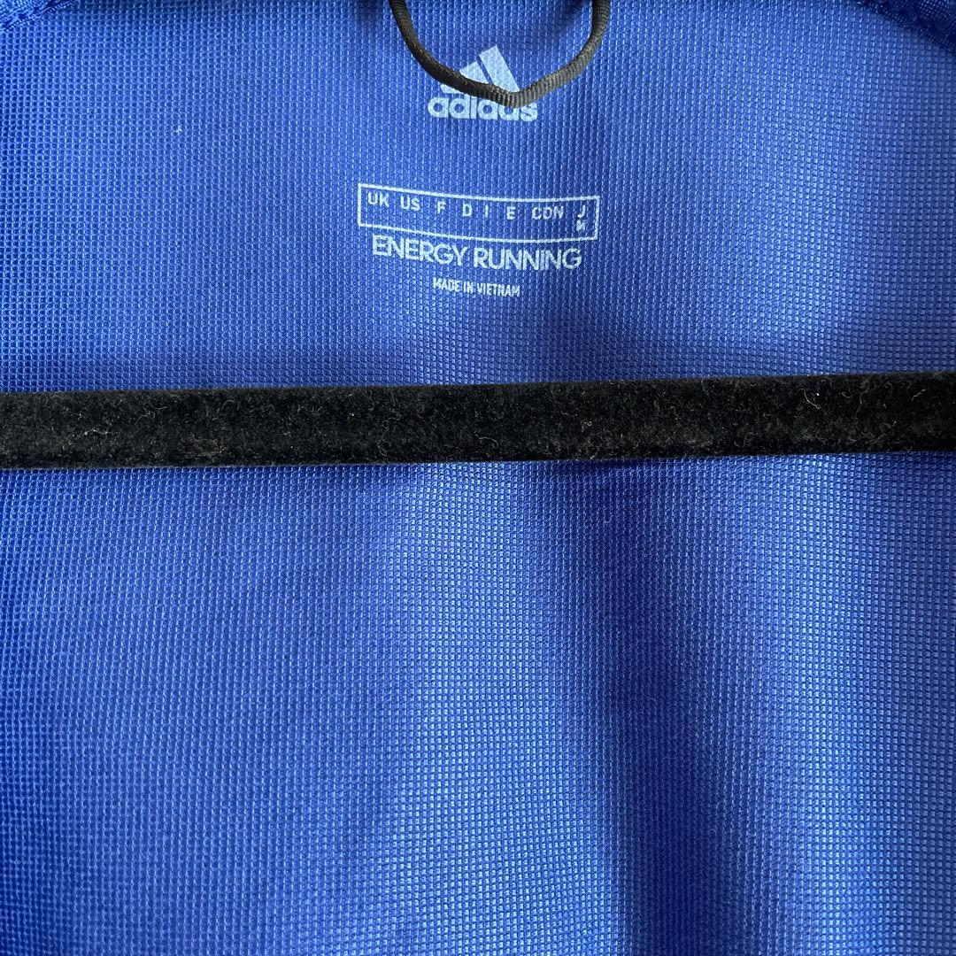 adidas フード付き ジャケット 青
