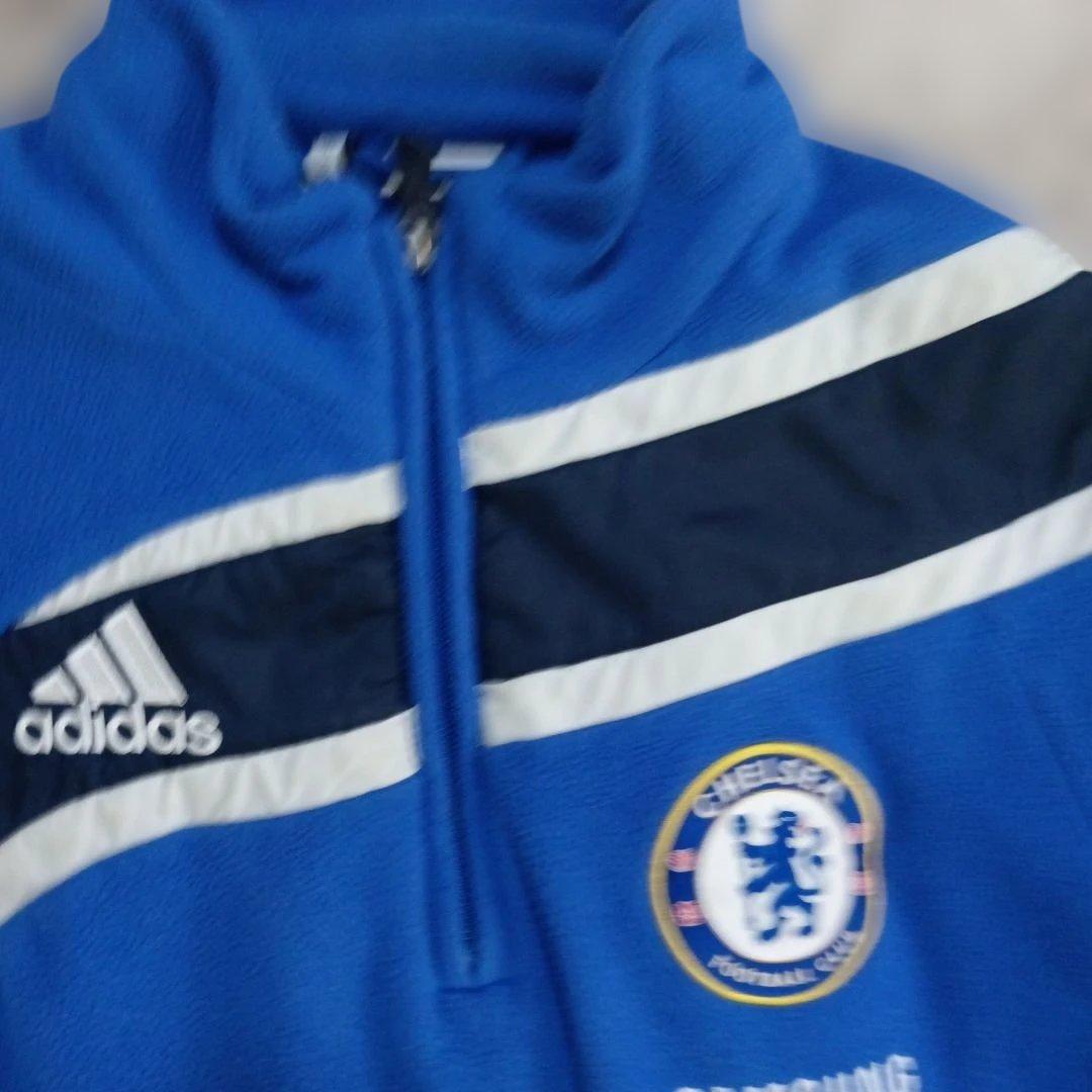 CHELSEA adidas トレーニングジャージ フリース青Ｌサイズ