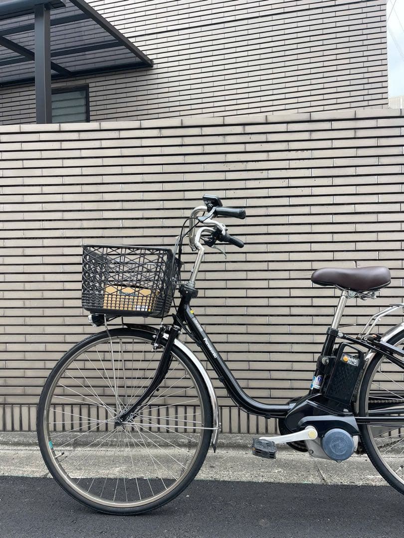 電動アシスト自転車 ブラック 前カゴ付き
