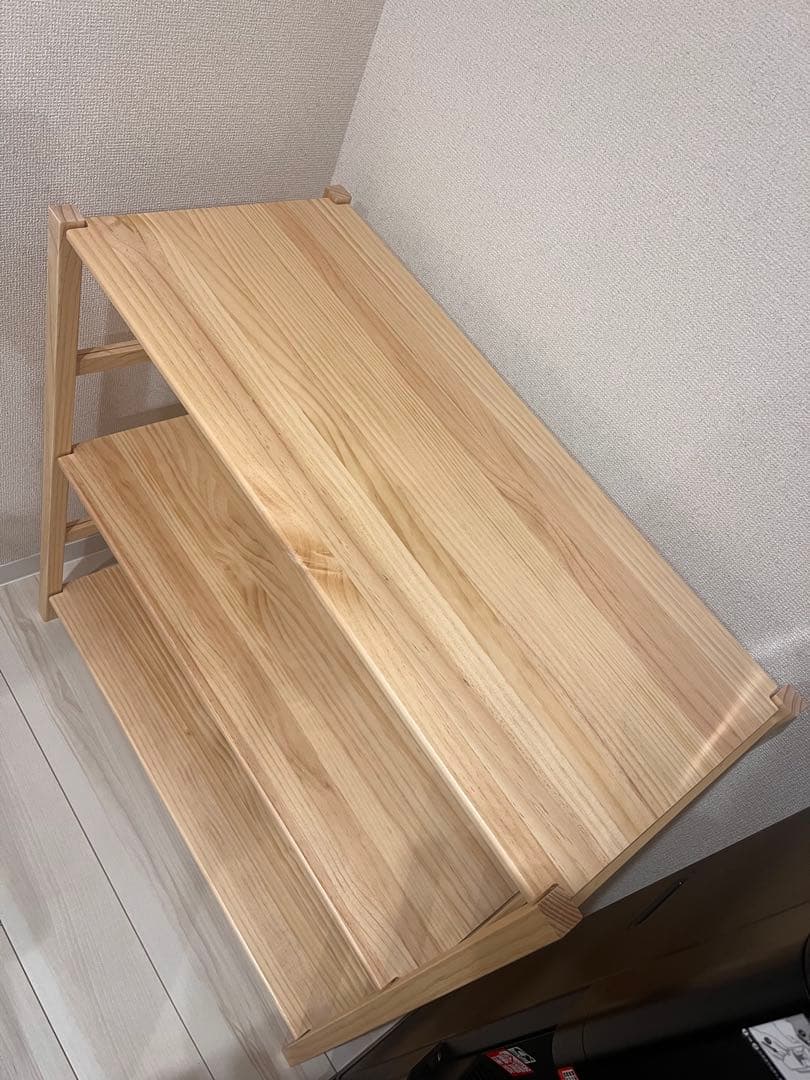 無印良品　パイン材ユニットシェルフ 86cm幅・小