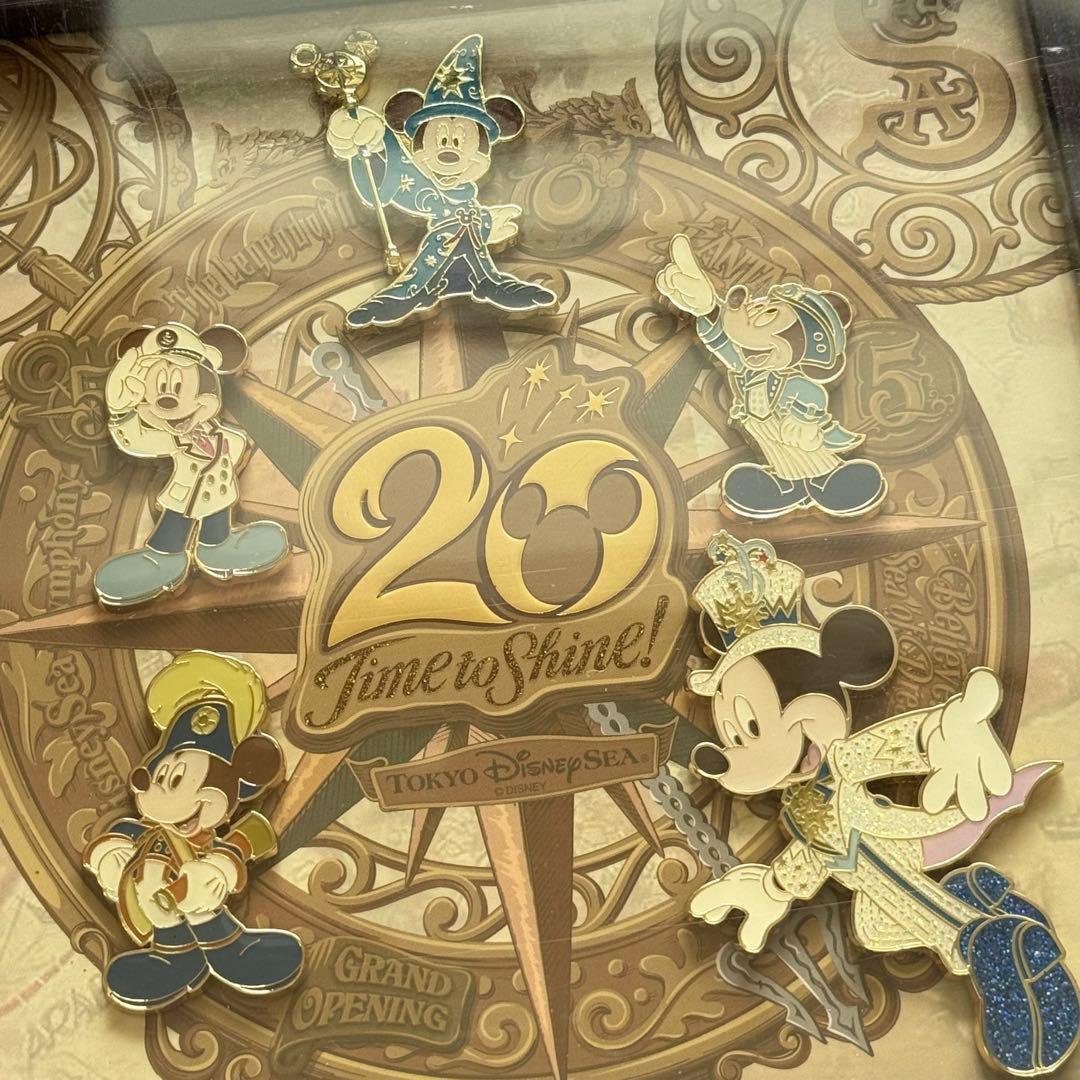 ディズニーシー20周年　タイムトゥシャイン　ピンバッチセット