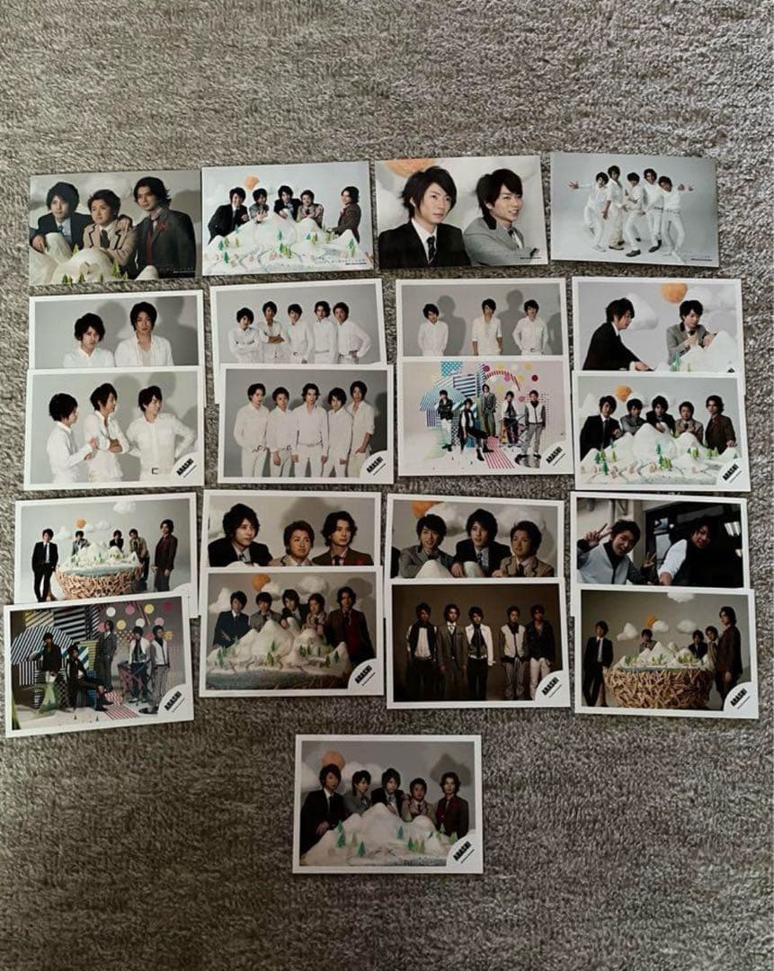 嵐 公式写真 フォトセット集合 大野智 櫻井翔 相葉雅紀 二宮和也 松本潤