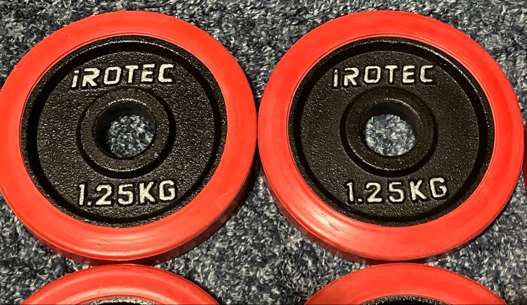iROTEC ダンベルプレート 2.5kg×4 1.25kg×4 シャフト付