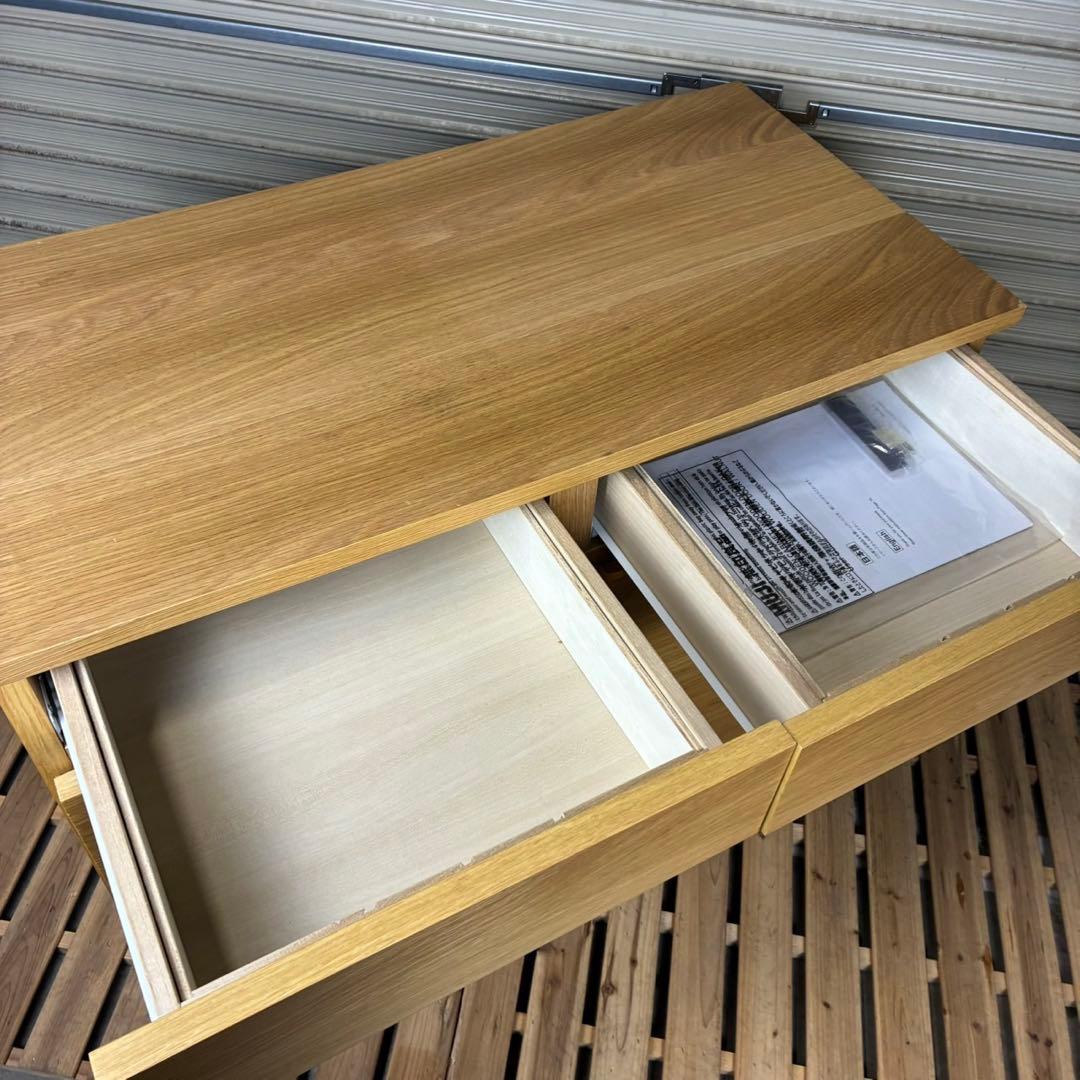 【送料込】無印良品　MUJI 木製キャビネット ナチュラル オーク材　タンス