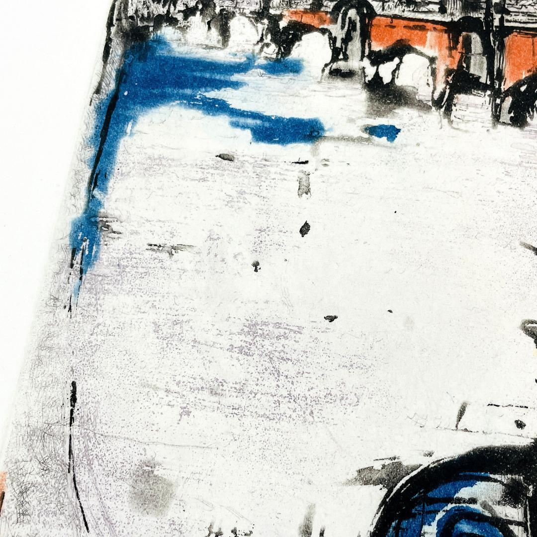 真作保証 渡会純价『4月のぬさまい橋』銅版画 直筆サイン 希少作 R8SB100