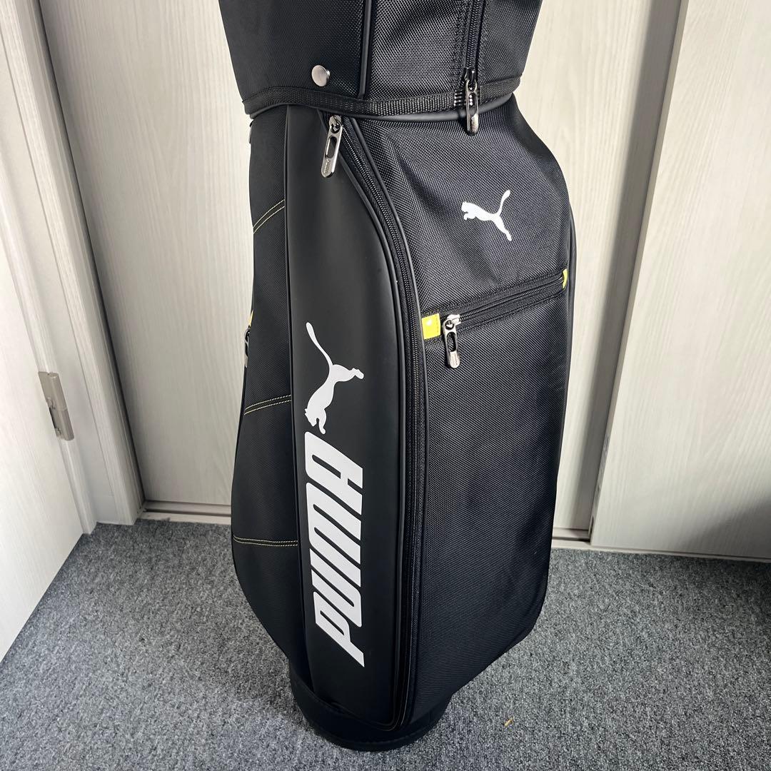 PUMA 黒 キャディバッグ 多機能ポケット付き
