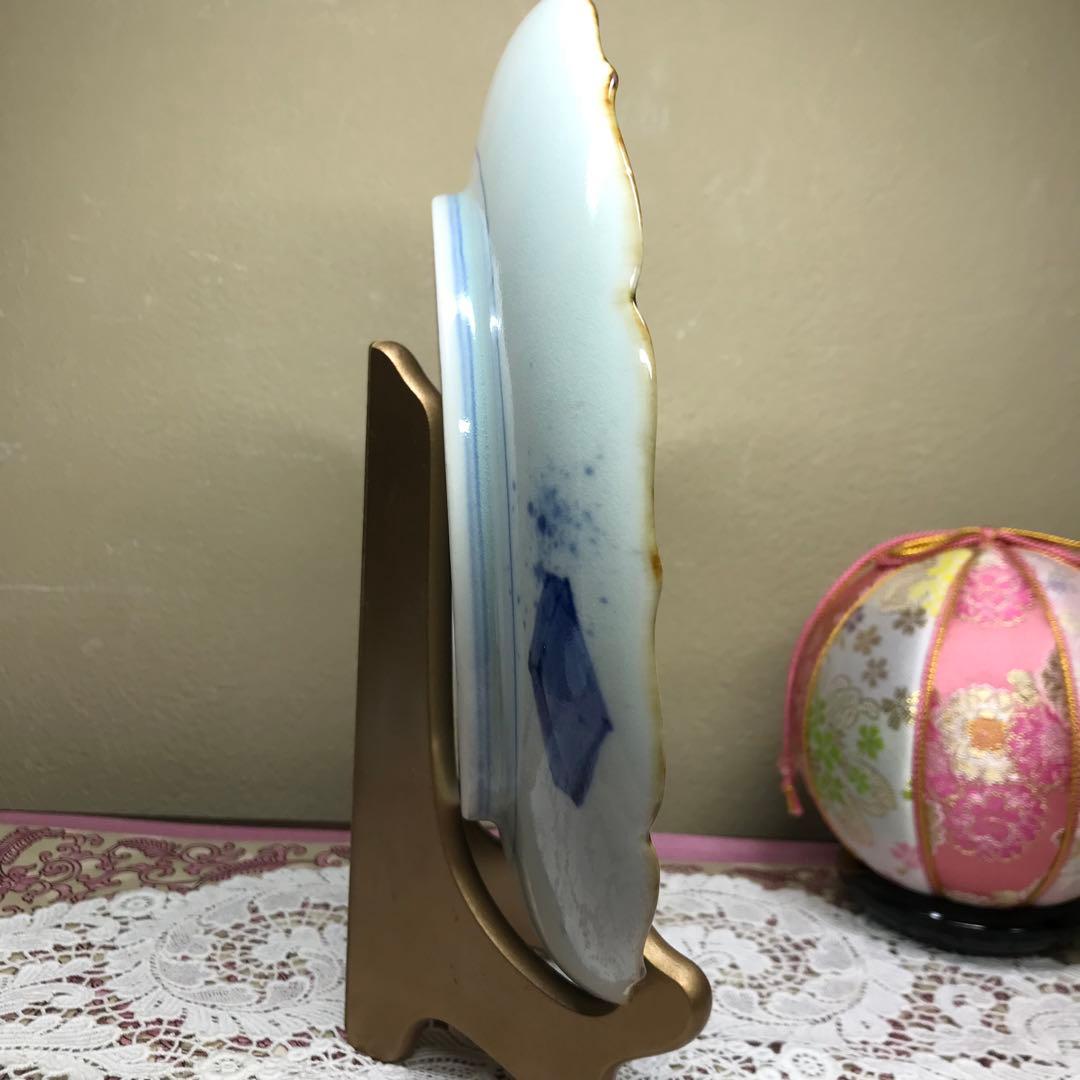 福泉窯　染付　雛絵皿　1枚　お内裏様　お雛様　24㎝　おひなさま　ひなまつり
