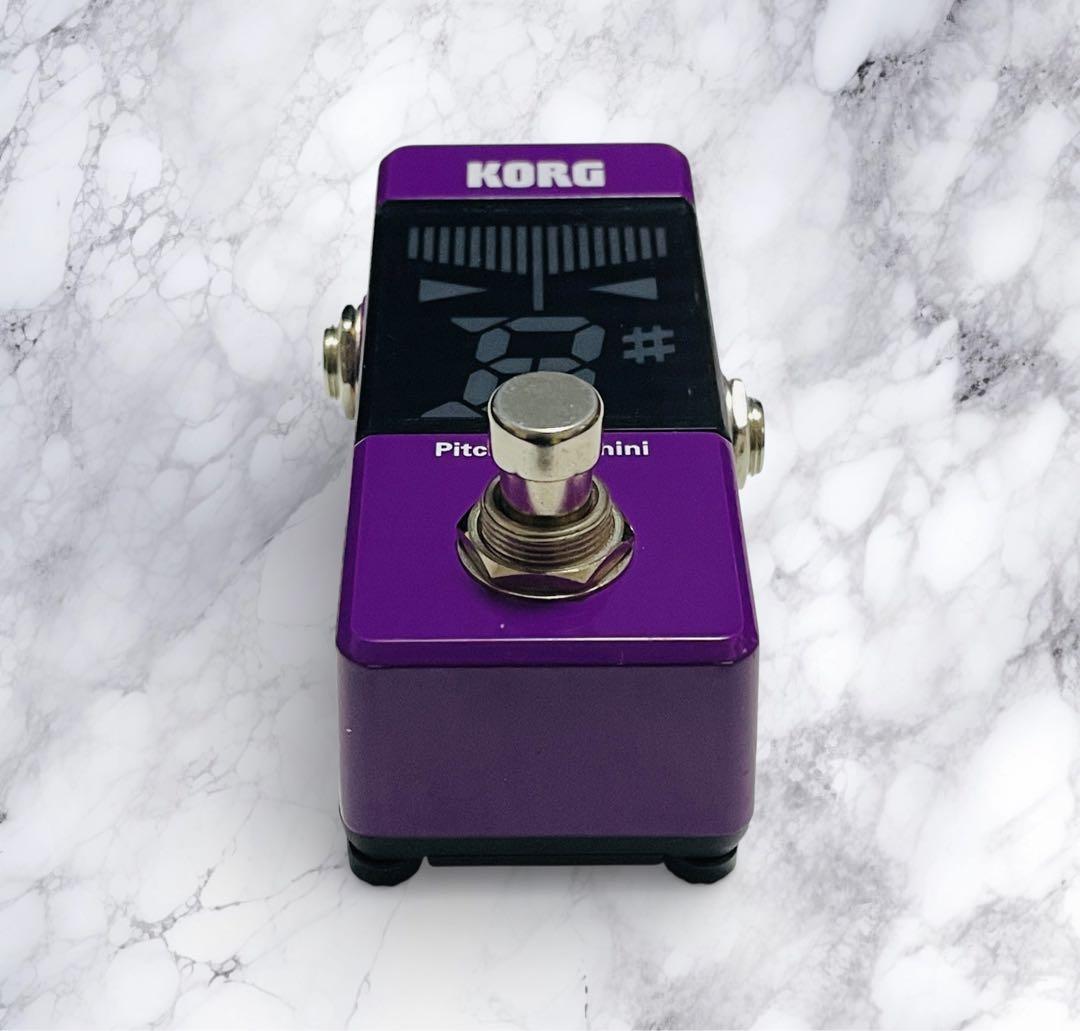 （美品）KORG Pitchblack mini チューナー パープル色